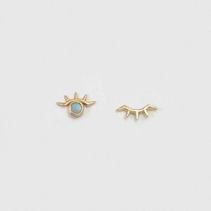 Local Eclectic Opal Wink Stud Earrings